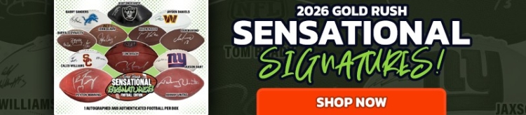 Shop 2026 Gold Rush Sensational Signatures Football