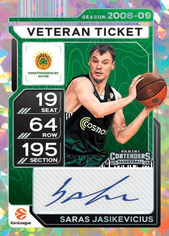 2025-26 Panini Contenders EuroLeague Basketball Hobby Box | Steel