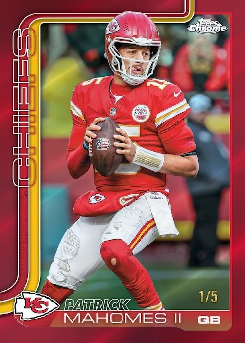 2025 Topps Chrome Football Hobby Box - First Day Issue (FDI