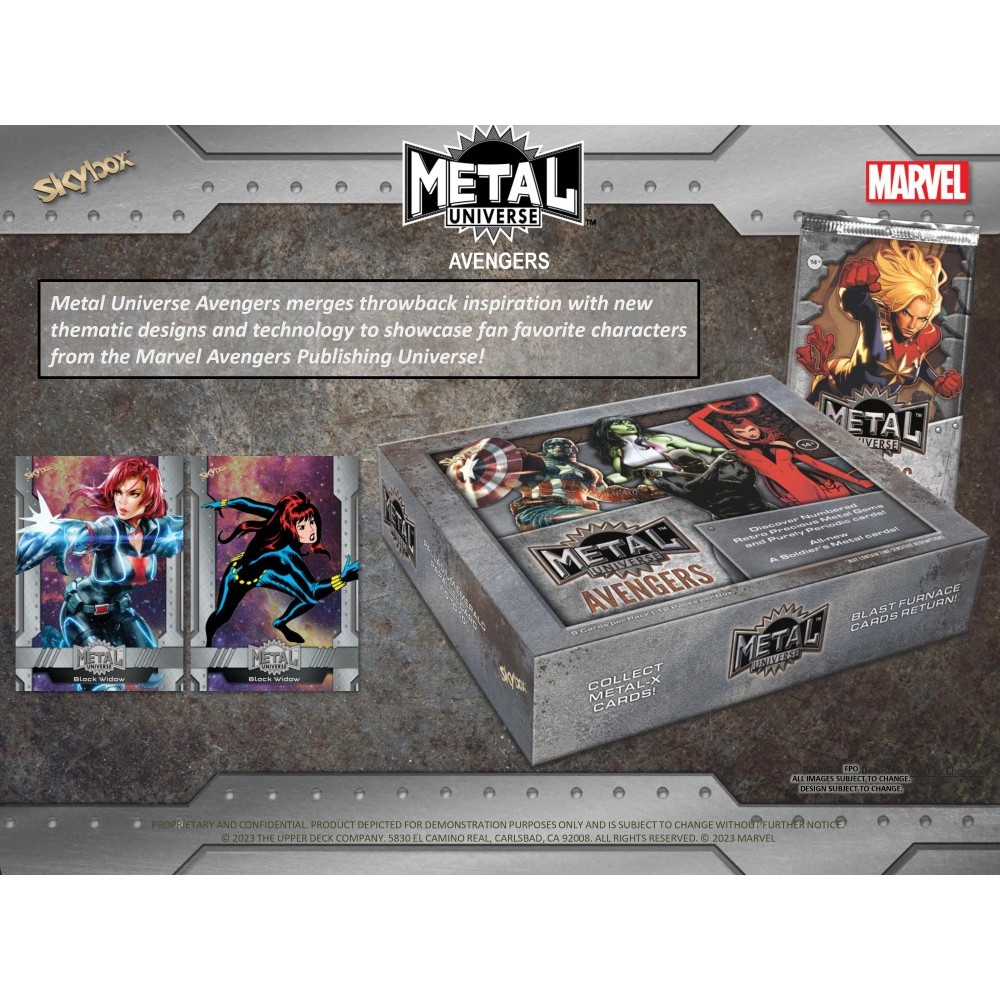 Upper Deck Marvel Metal Universe Avengers Hobby Box (2024) Steel City