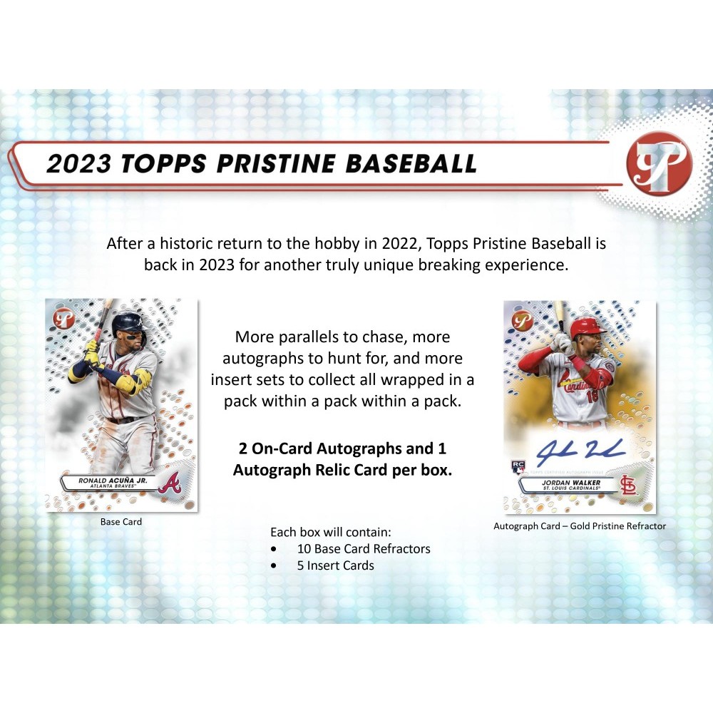 2023 Topps Pristine Baseball Checklist, Set Details, Review, Boxes