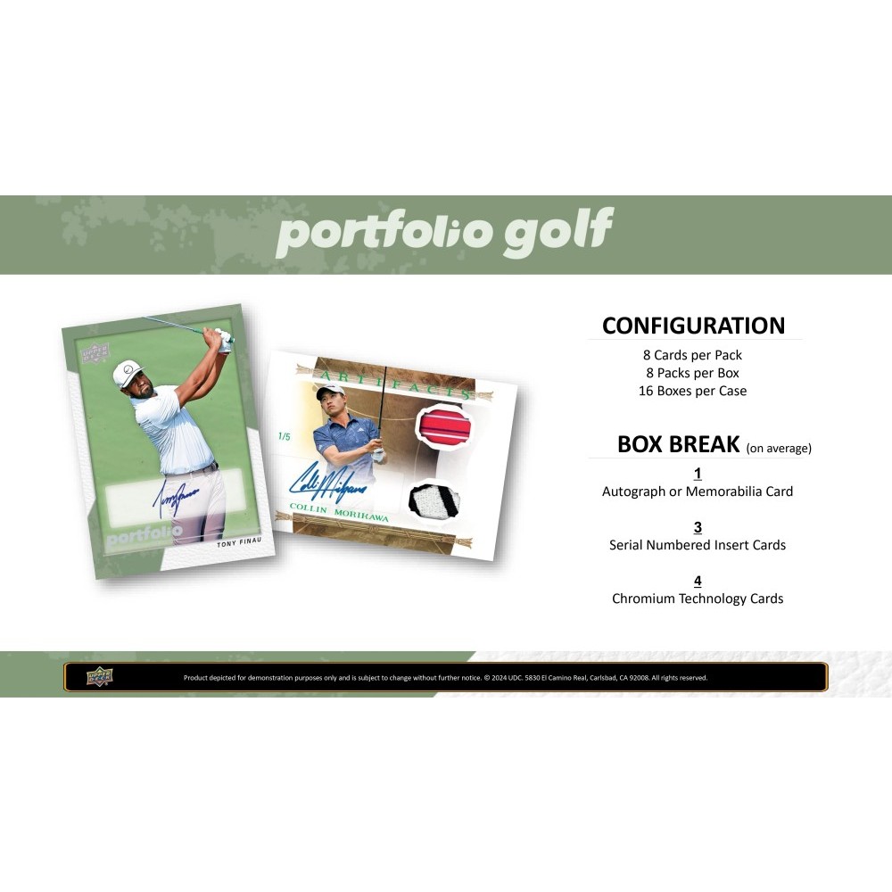 2024 Upper Deck Portfolio Golf Hobby Box | Steel City