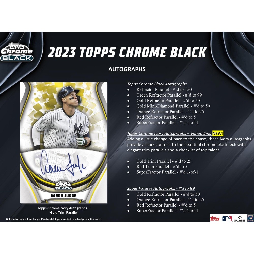 ヌートバー　直筆サイン　2022 topps Chrome BLACK ルーキー ⚾ MLB 2022 TOPPS CHROME BLACK BASEBALL HOBBY【製品情報