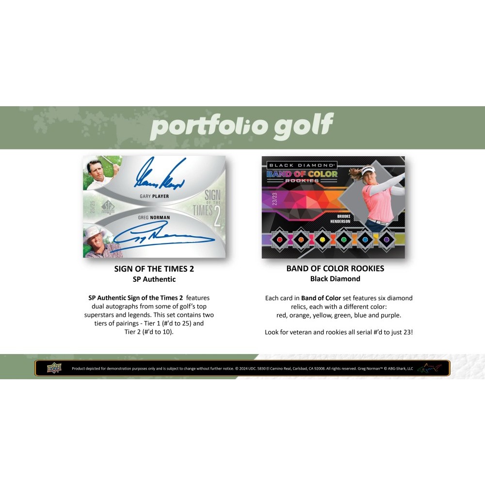 2024 Upper Deck Portfolio Golf Hobby Box | Steel City Collectibles