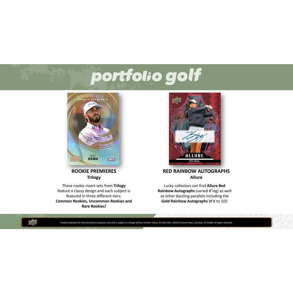 2024 Upper Deck Portfolio Golf Hobby Box | Steel City Collectibles