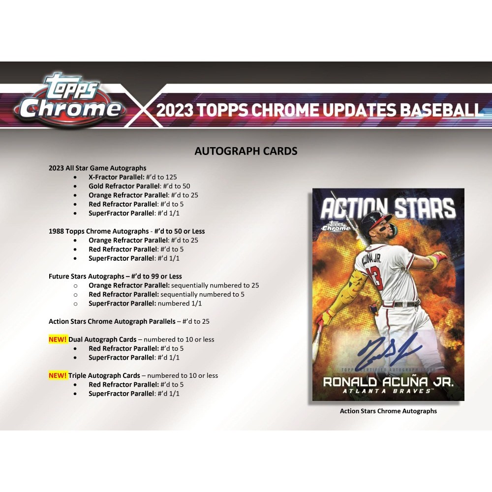 【ラスト1セット！】2023 Topps Chrome Update 2023 Topps Chrome Update Series Baseball Hobby Jumbo Box