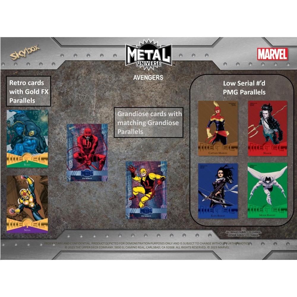 MARVEL デッキ 2024 Upper Deck Metal Universe Avengers Hobby Box – VSM