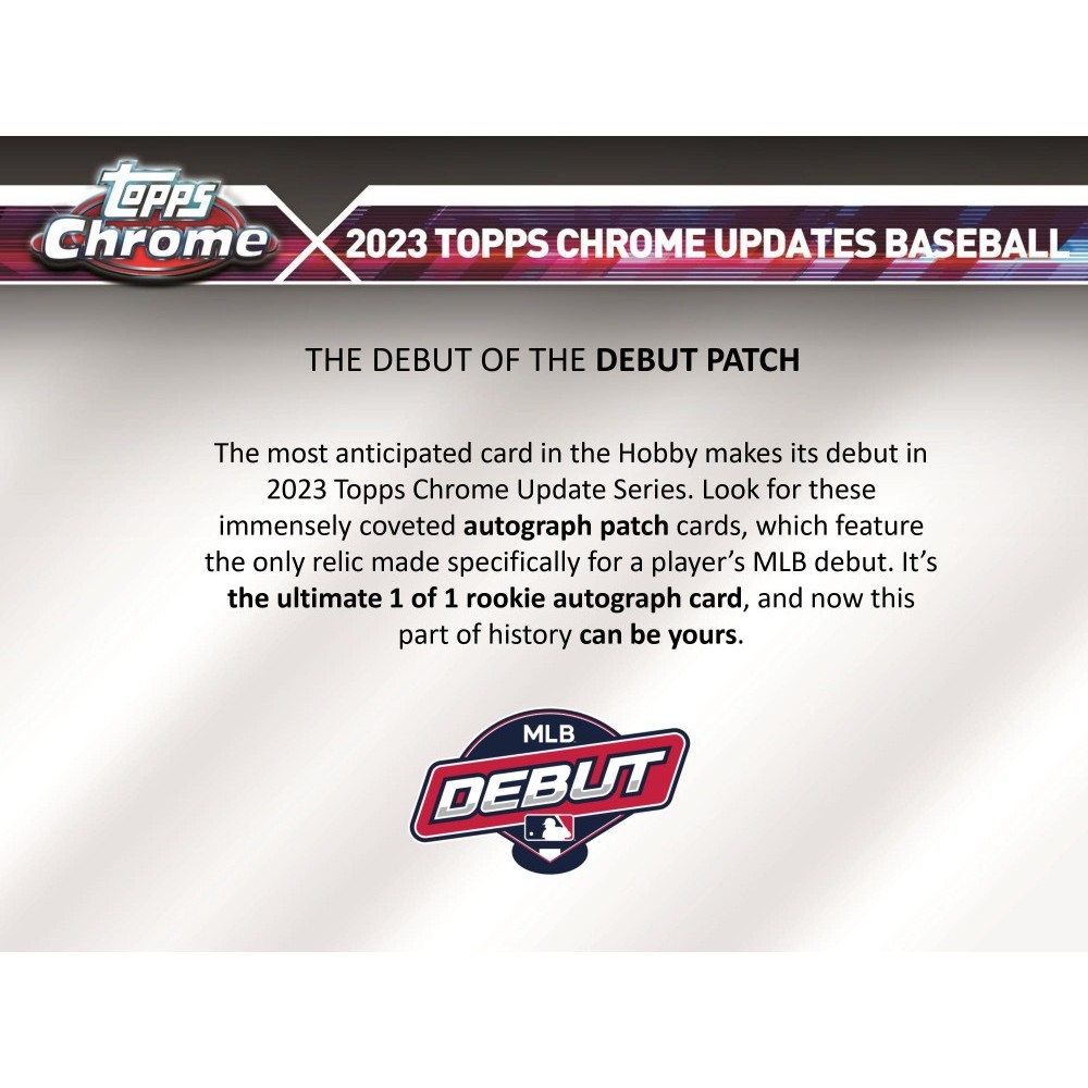 2023 Topps Chrome Update Series Baseball Hobby Box | Steel