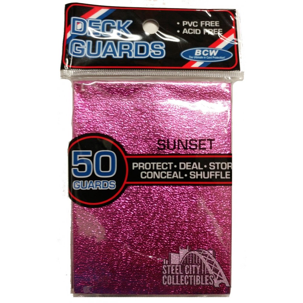 BCW Sunset Pink Deck Guard Gaming Sleeves Pack of 50 | Steel City  Collectibles