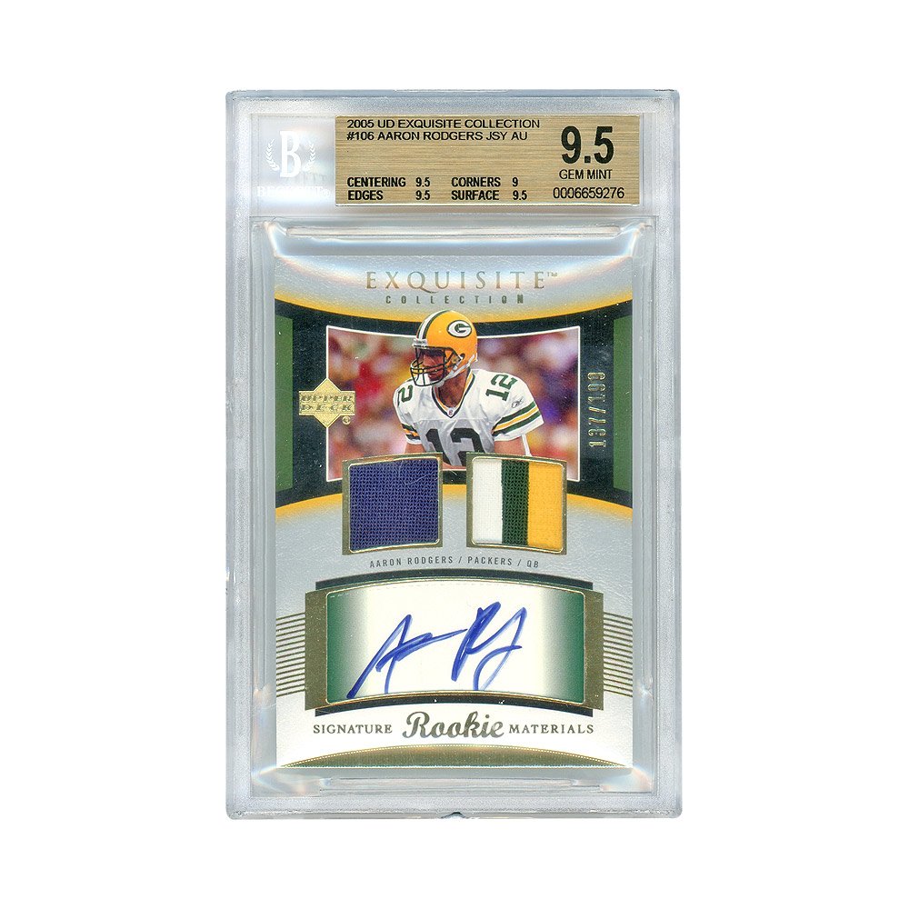 aaron rodgers jersey card