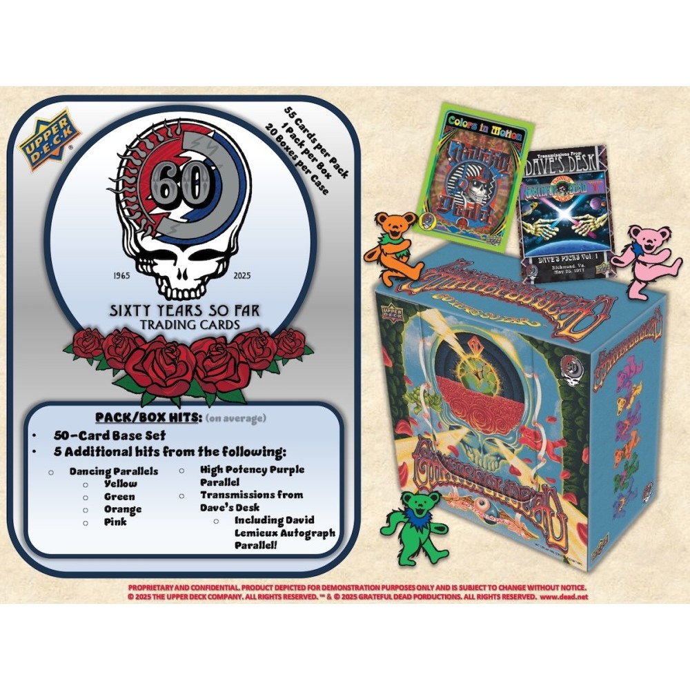 2025 Upper Deck Grateful Dead 60 Years So Far 20-Box Case | Steel