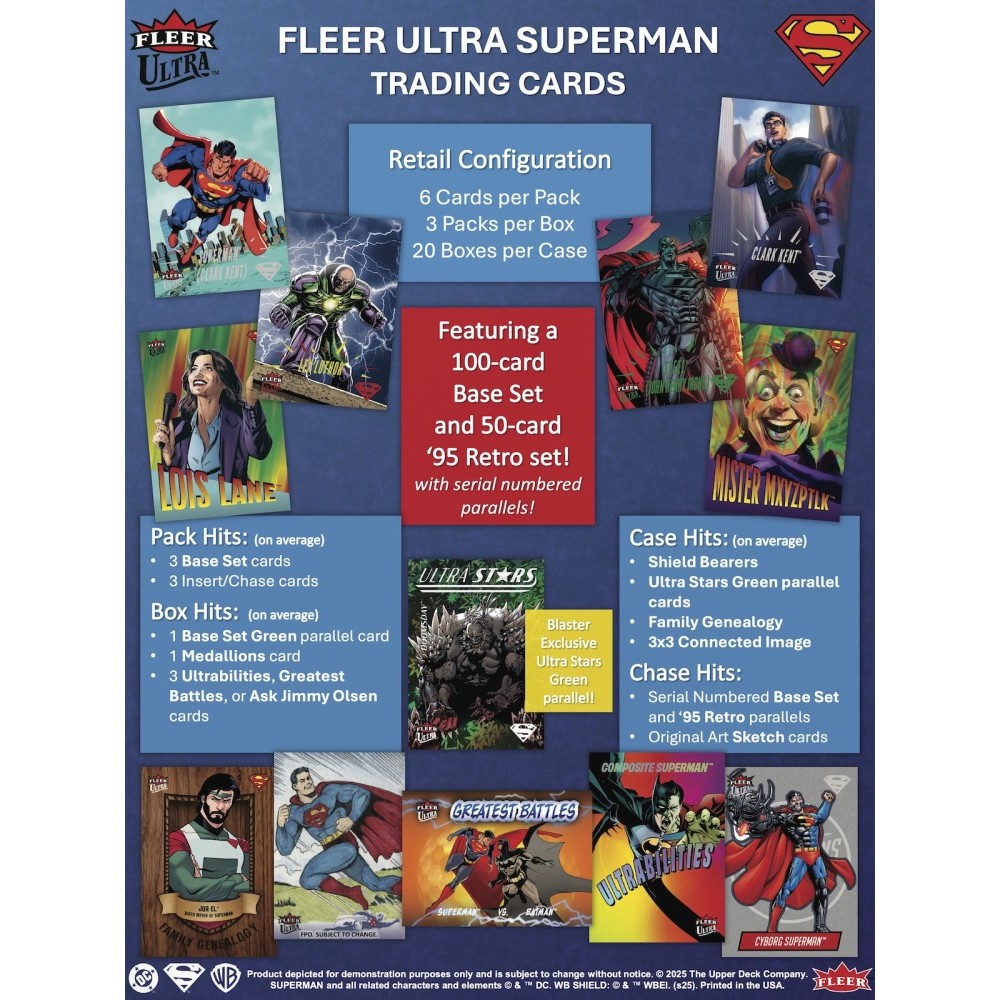 2025 Upper Deck Fleer Ultra Superman Blaster Box | Steel City