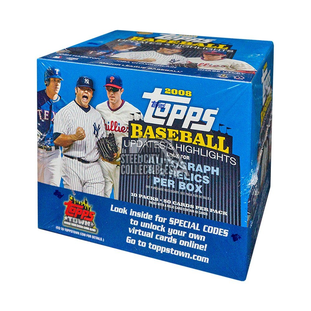 2008 Topps Updates & Highlights Baseball Jumbo HTA Box Steel City