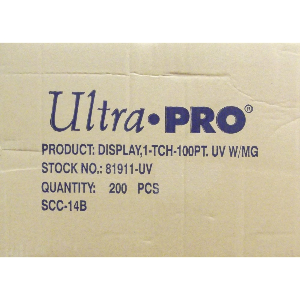 5 Ultra Pro ONE TOUCH MAGNETIC 100pt UV Card Holder Display Case 81911-UV 100