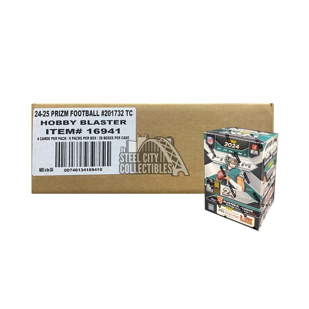 2024 Panini Prizm Football Hobby Blaster 20-Box Case (Orange Ice