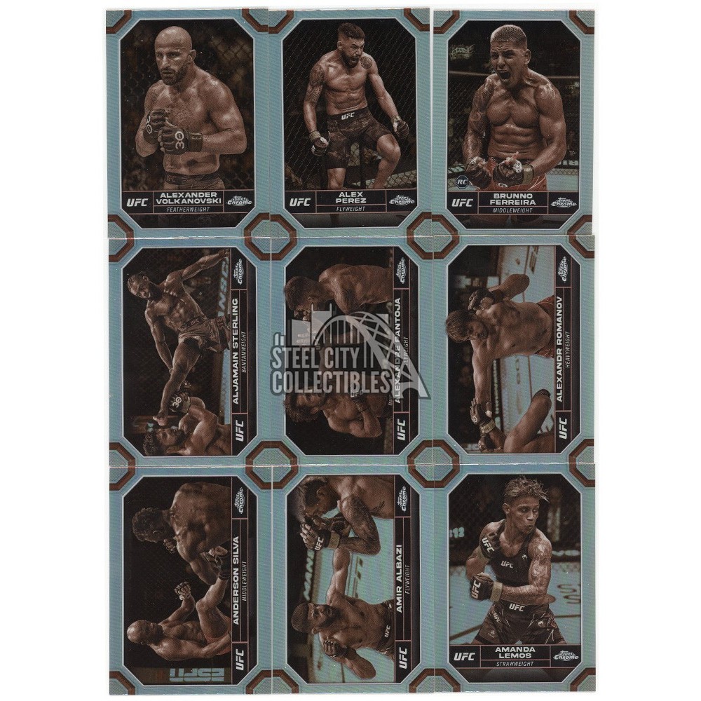 2024 Topps Chrome UFC Assorted 120-Card Sepia Refractor Lot