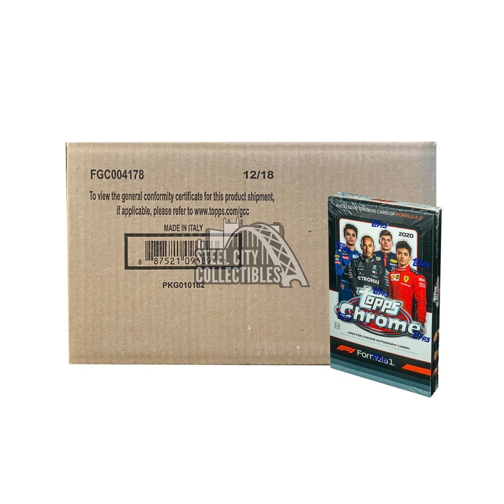 2020 Topps Chrome Formula 1 F1 Factory Sealed Hobby Box