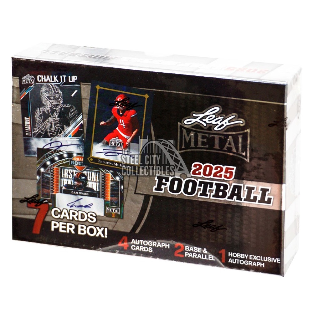 2025 Leaf Metal Football Hobby Box | Steel City Collectibles