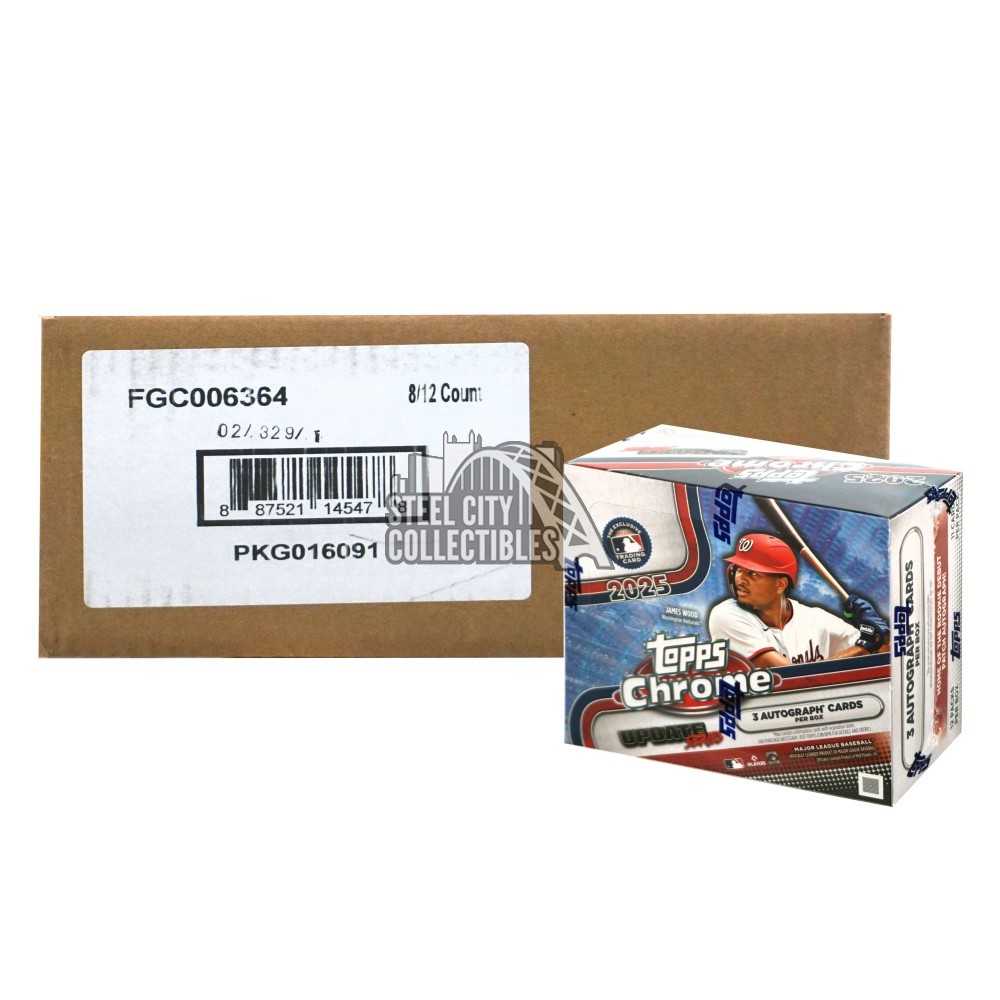 2025 Topps Chrome Update Series Baseball Jumbo Hobby 8-Box Case