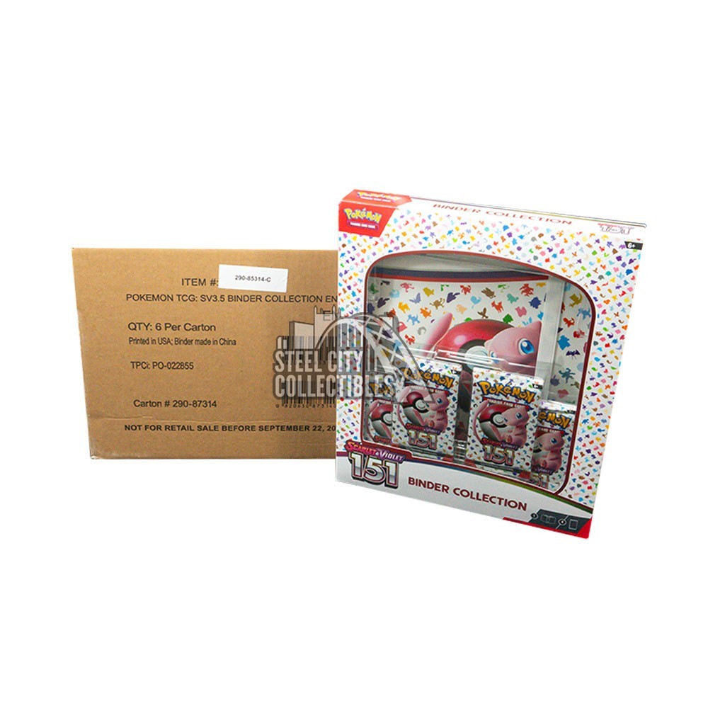 Pokemon Scarlet & Violet 151 Binder Collection 6-Box Case | Steel City