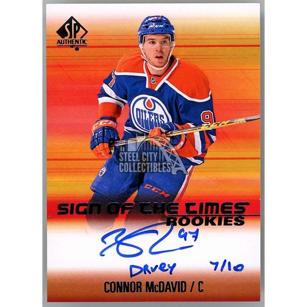 Connor McDavid 2015-16 Upper Deck SP Authentic Sign of the Times ...
