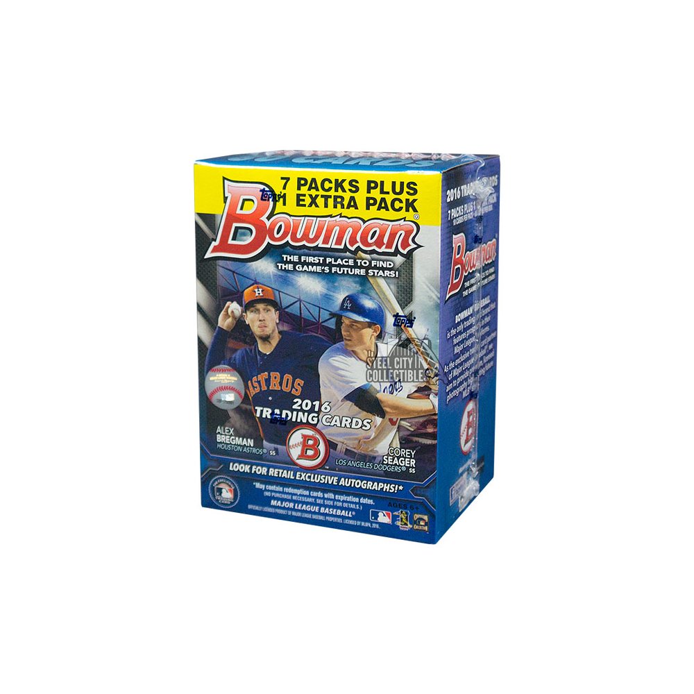 2016 Bowman Baseball 8ct Blaster Box Steel City Collectibles
