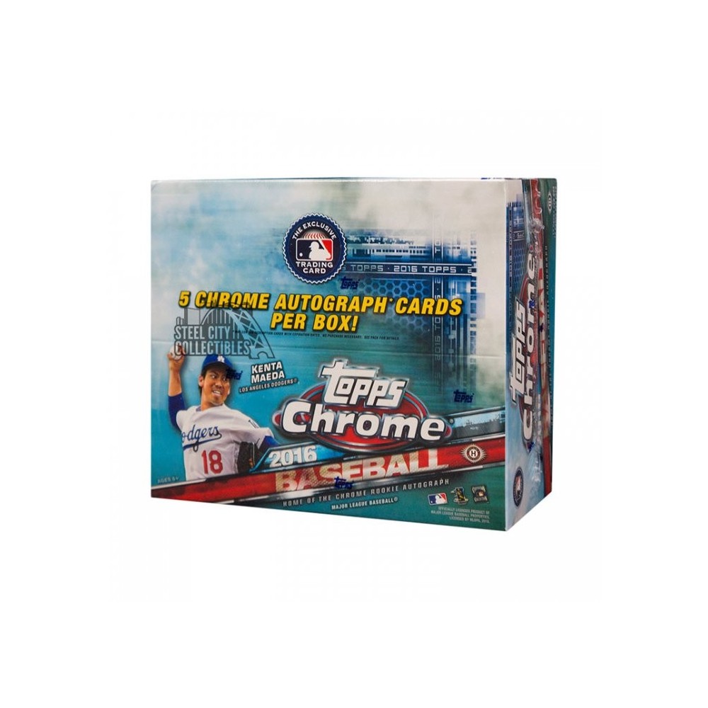 2016 Topps Chrome Baseball Hobby Jumbo HTA Box Random 2-Pack Group ...