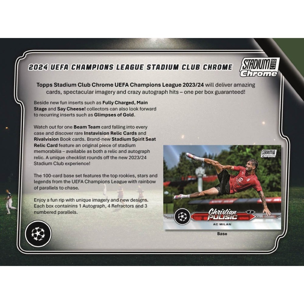 2023-24 Topps Stadium Club Chrome UEFA Club Competitions