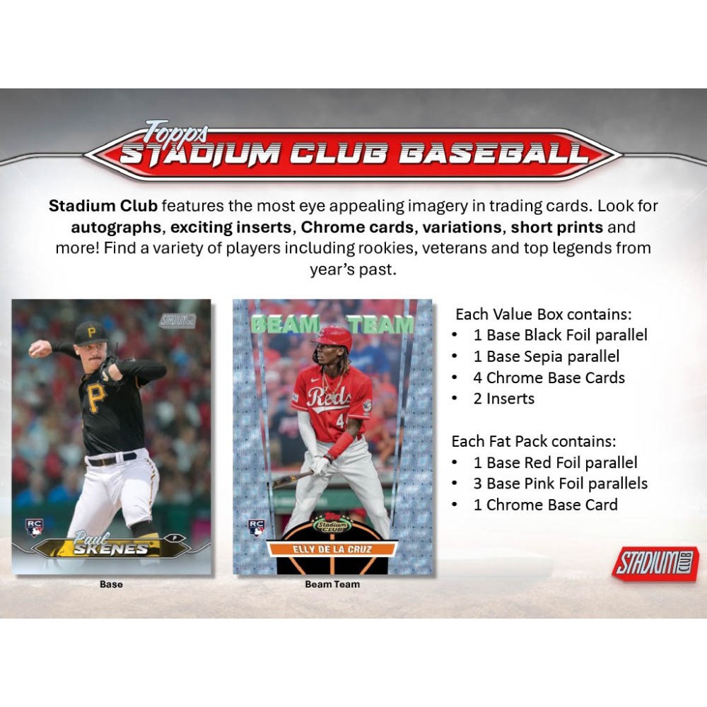 2024 Topps Stadium Club Baseball Blaster Box | Steel City