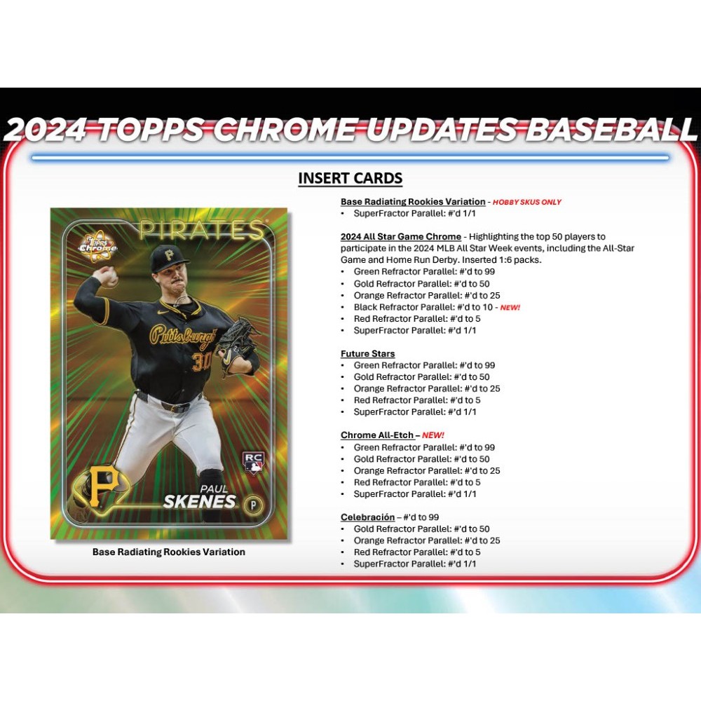 2024 Topps Chrome Update Series Baseball Mega Box | Steel