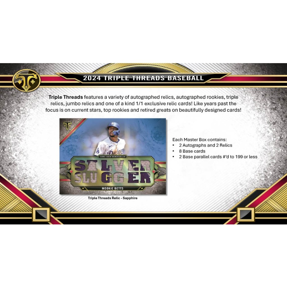 2024 Topps Triple Threads Baseball Hobby 10-Box Case | Steel City