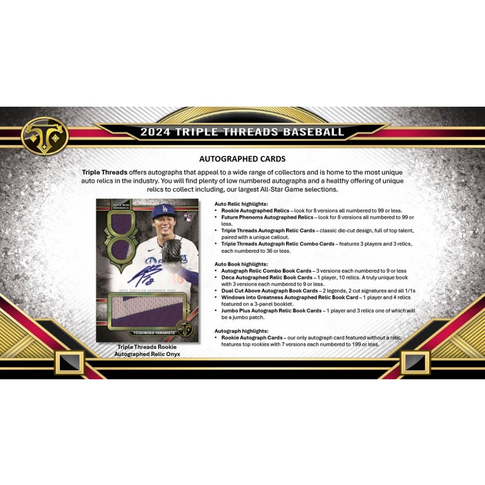 2024 Topps Triple Threads Baseball Hobby Box | Steel City