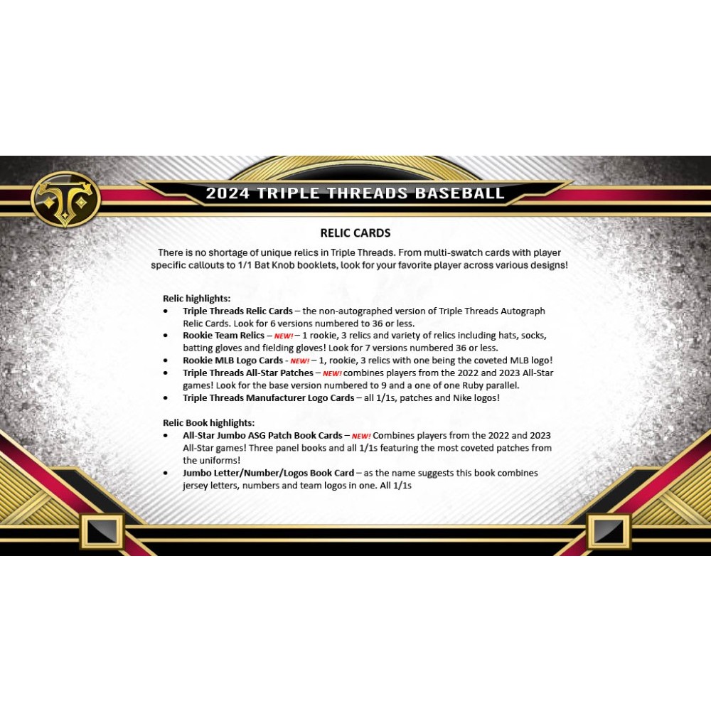 2024 Topps Triple Threads Baseball Hobby 10-Box Case | Steel City