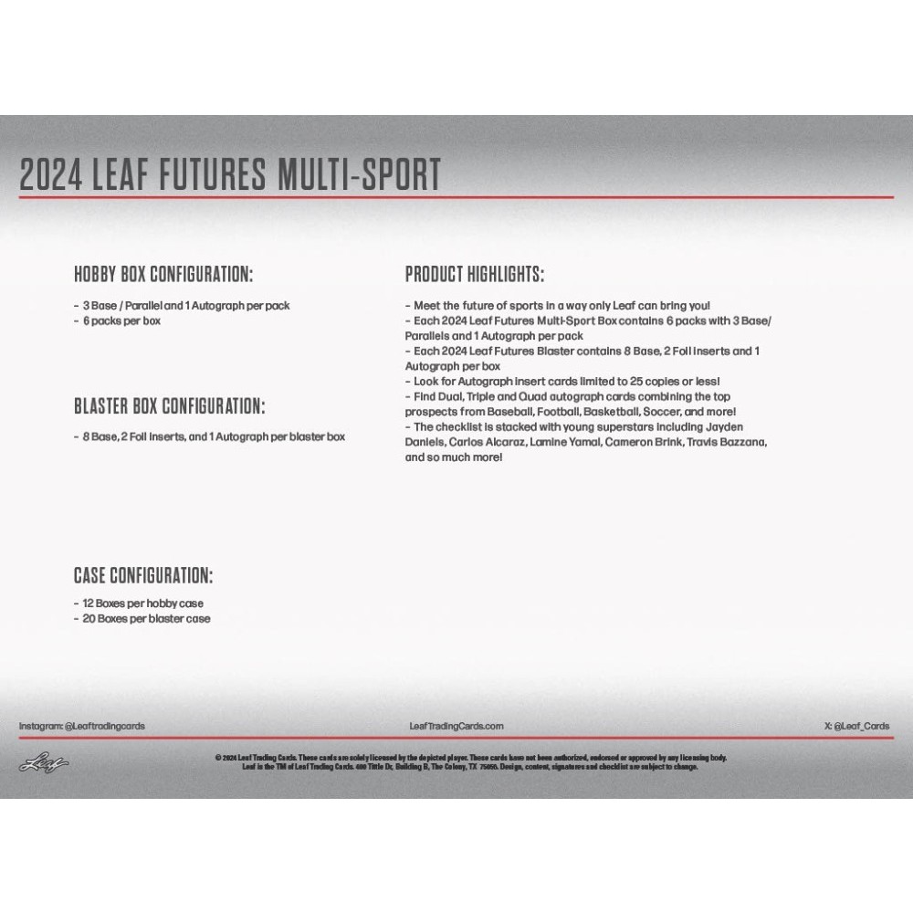 2022 Leaf Vibrance Multi-Sport 新品未開封ボックス 2022 Leaf Vibrance Multi-Sport 新品未開封ボックス（2022 Leaf