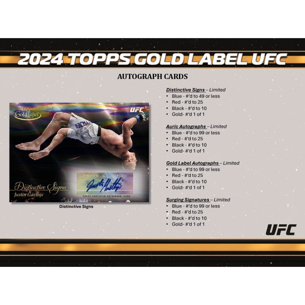2024 Topps Gold Label UFC Hobby Box | Steel City Collectibles