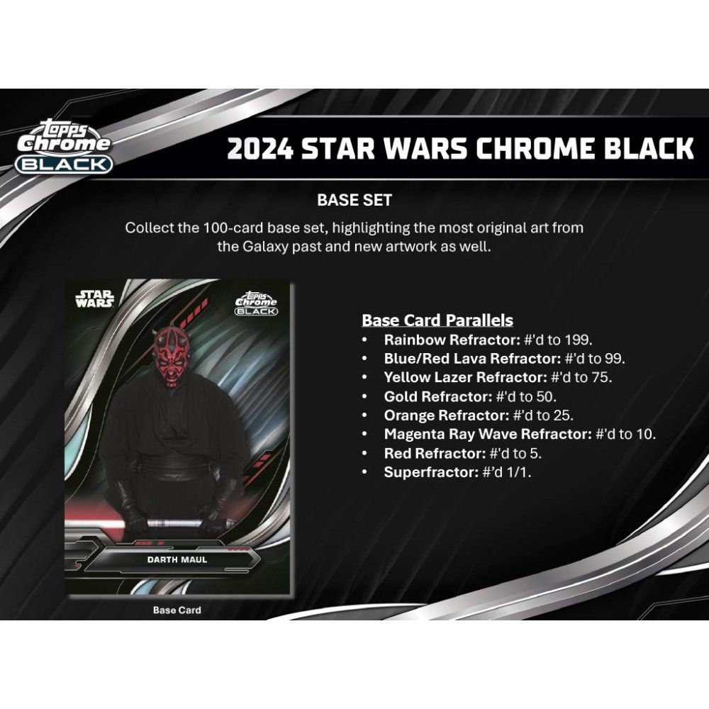 2024 Topps Star Wars Chrome Black Hobby Box | Steel City