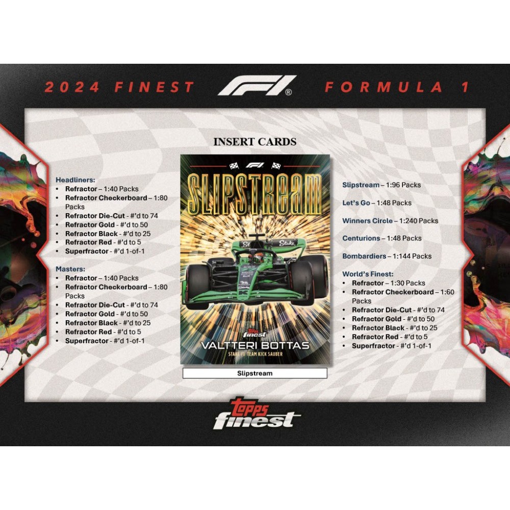2024 Topps Finest Formula 1 F1 Racing Hobby 8-Box Case
