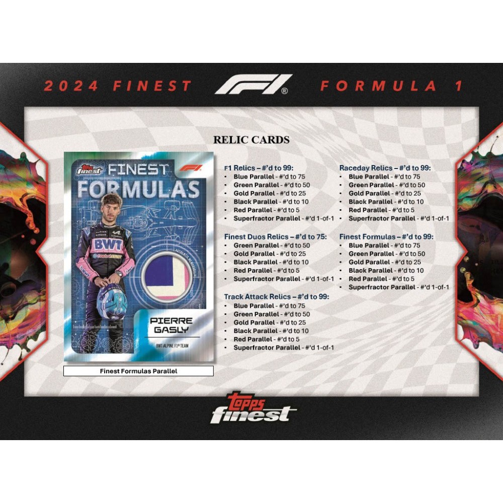 2024 Topps Finest Formula 1 F1 Racing Hobby 8-Box Case