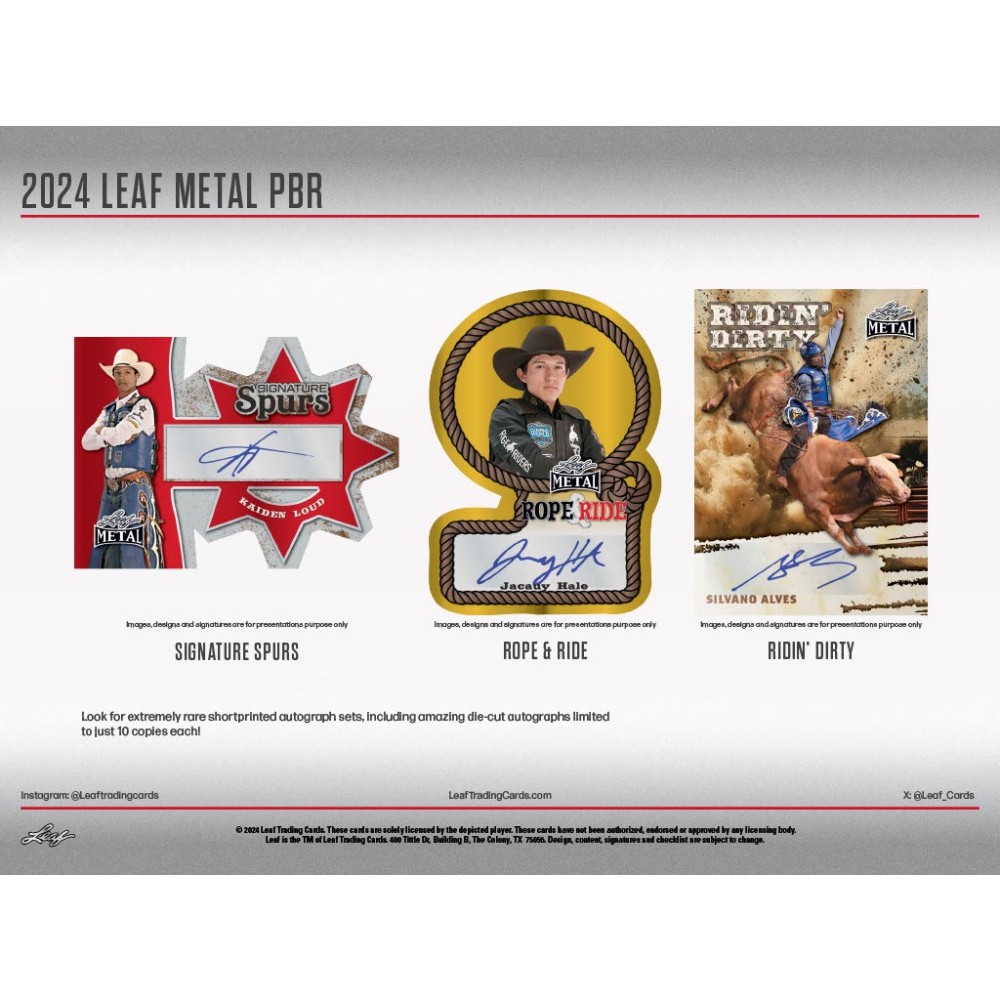 2024 Leaf Metal Professional Bull Riders PBR Hobby Box