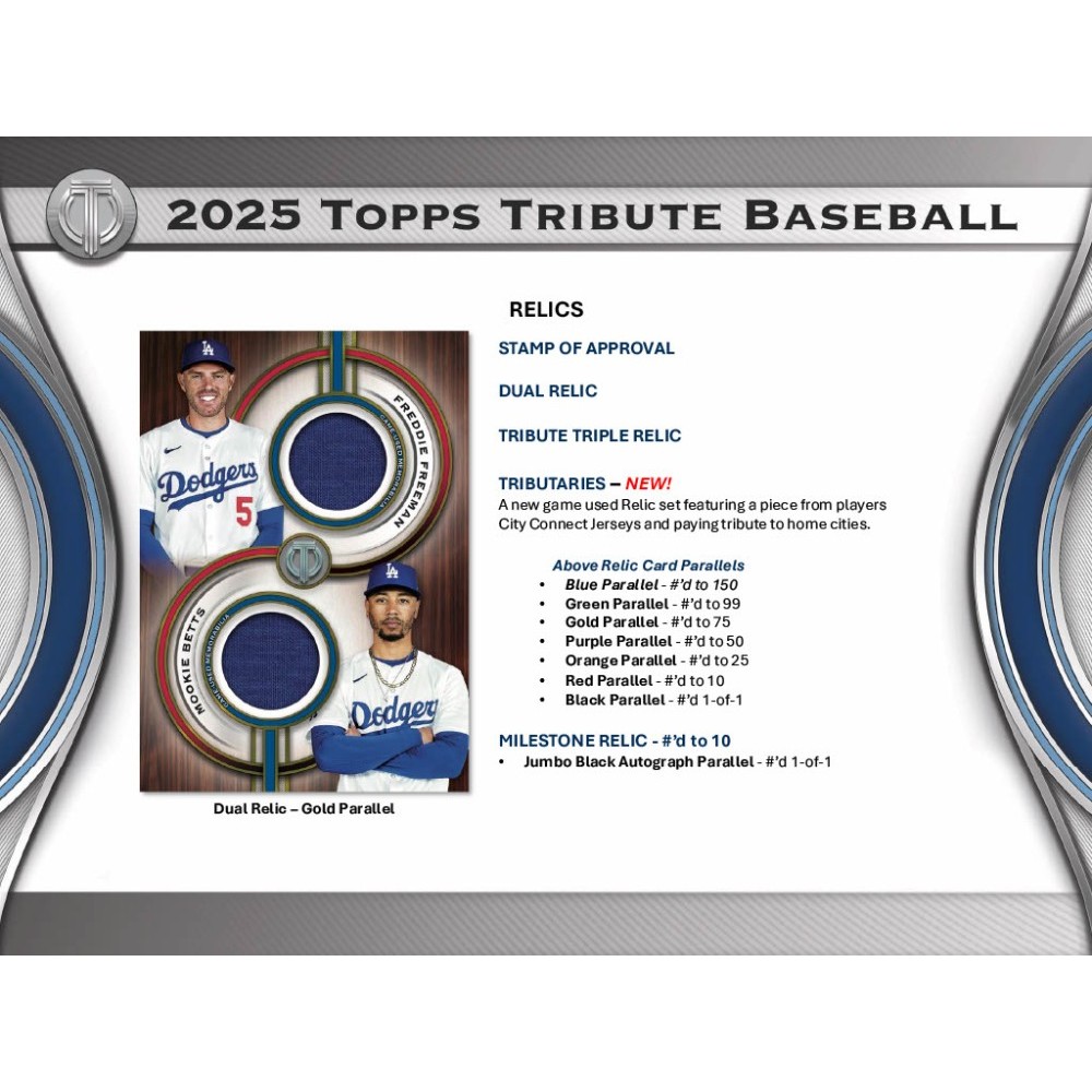 2025 Topps Tribute Baseball Hobby Box | Steel City Collectibles