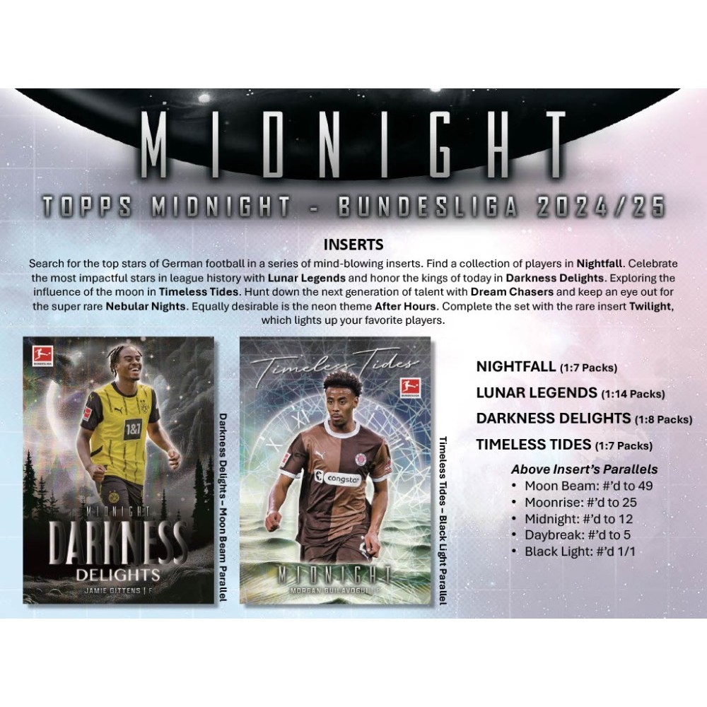 2024-25 Topps Bundesliga Midnight Soccer Hobby Box | Steel City