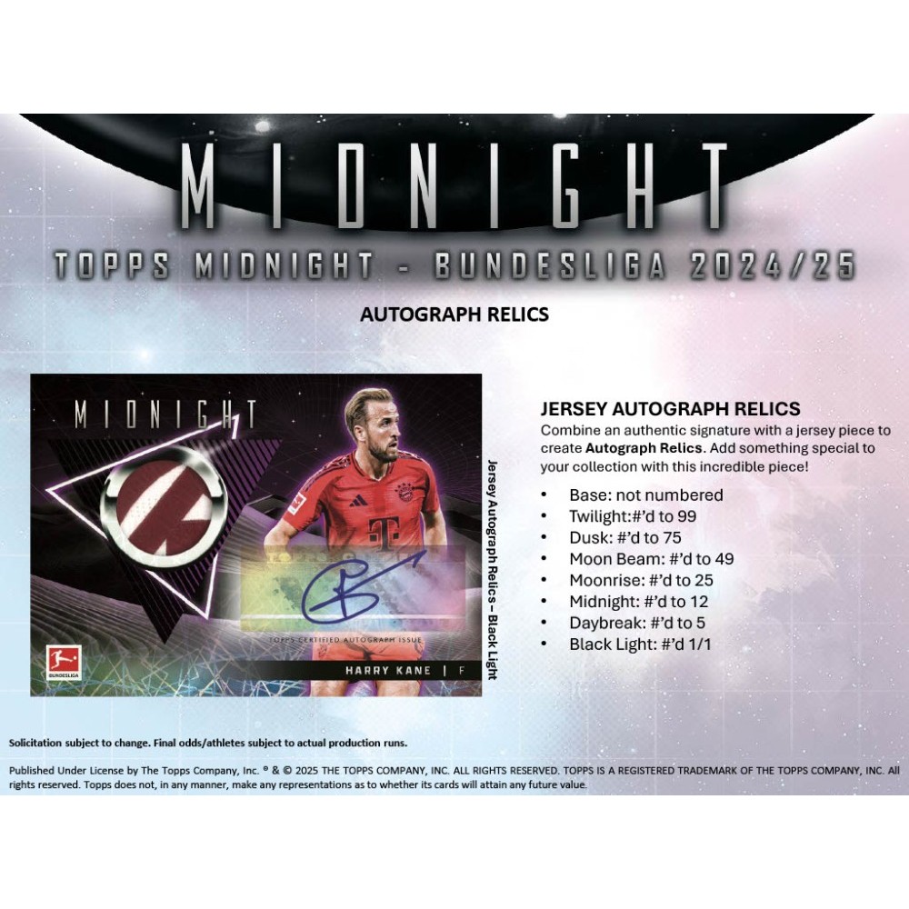 2024-25 Topps Bundesliga Midnight Soccer Hobby Box | Steel City 