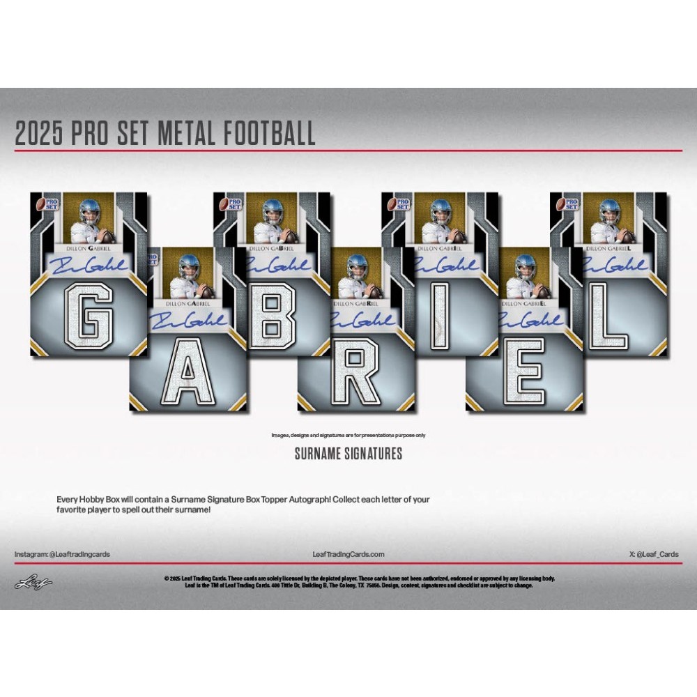 2025 Pro Set Metal Football Super Box | Steel City Collectibles