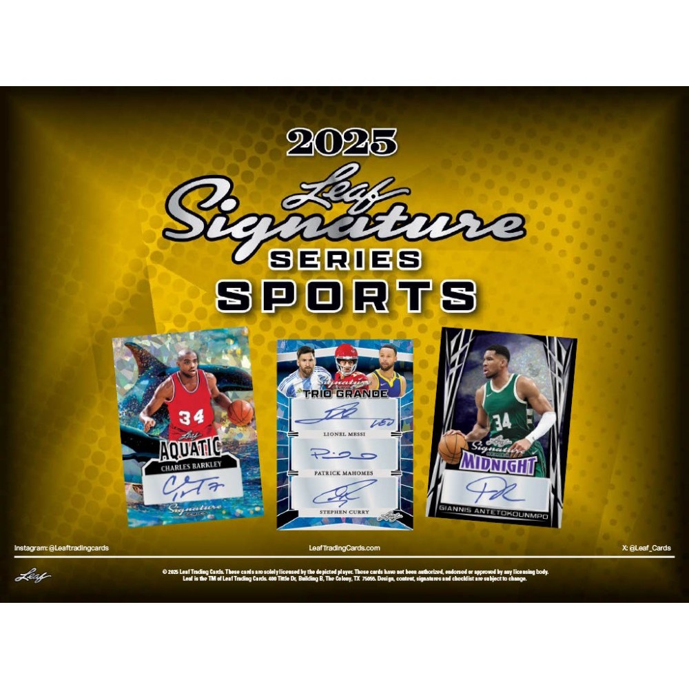 2025 Leaf Signature Series Multi-Sport Hobby Box | Steel