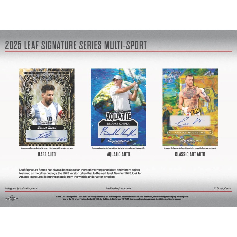 2025 Leaf Signature Series Multi-Sport Hobby Box | Steel