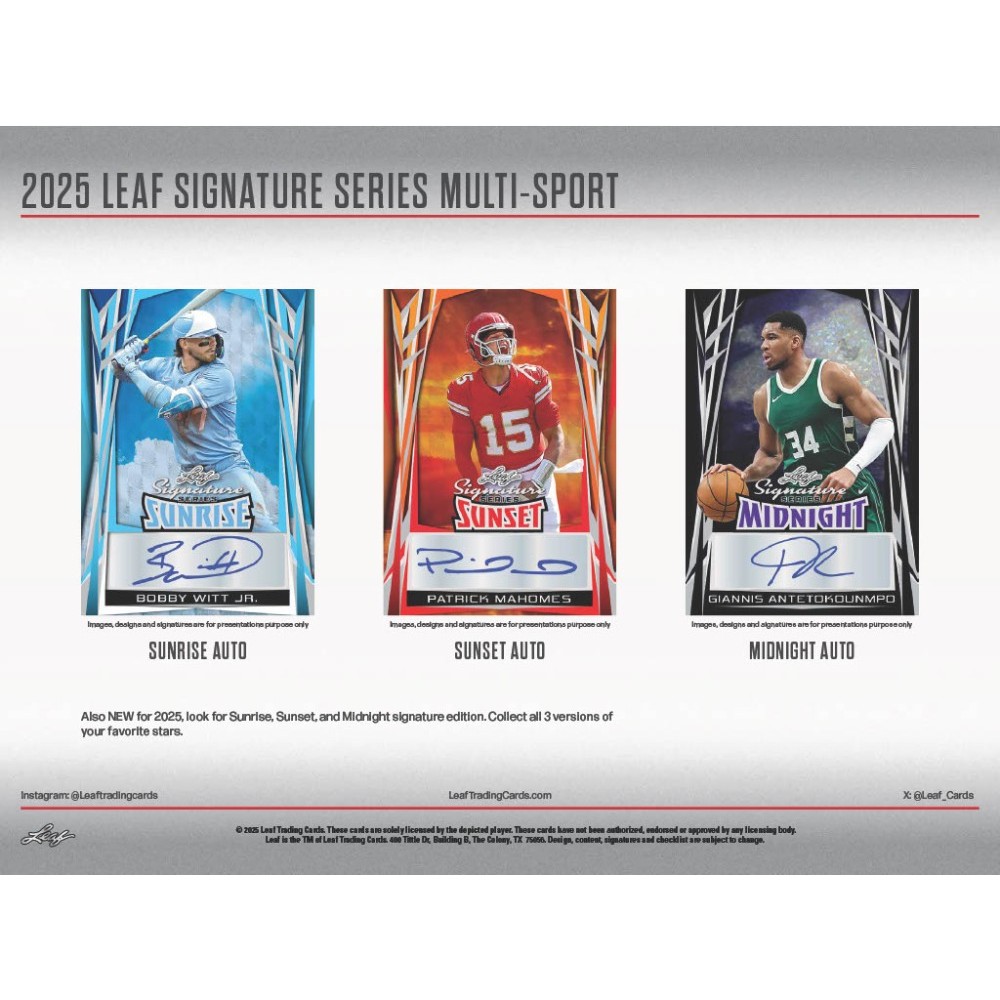 2025 Leaf Signature Series Multi-Sport Hobby Box | Steel