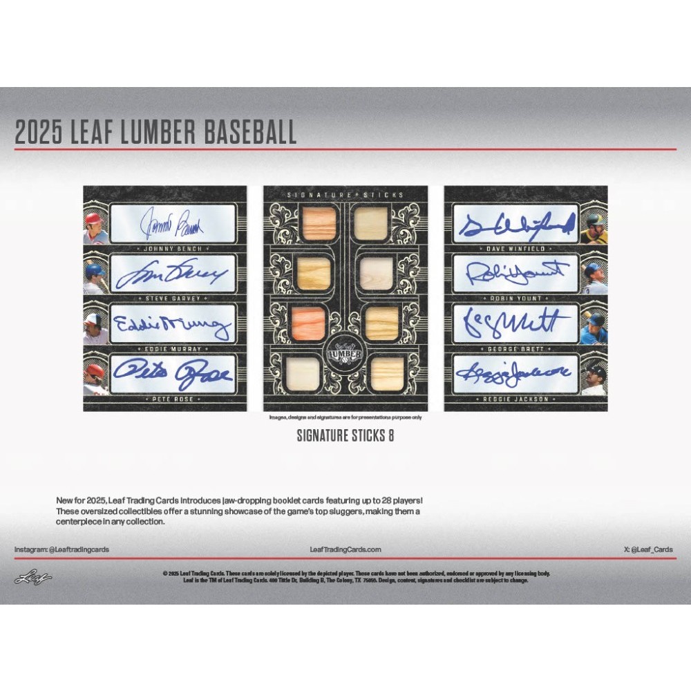 2025 Leaf Lumber Baseball Hobby 10-Box Case | Steel City