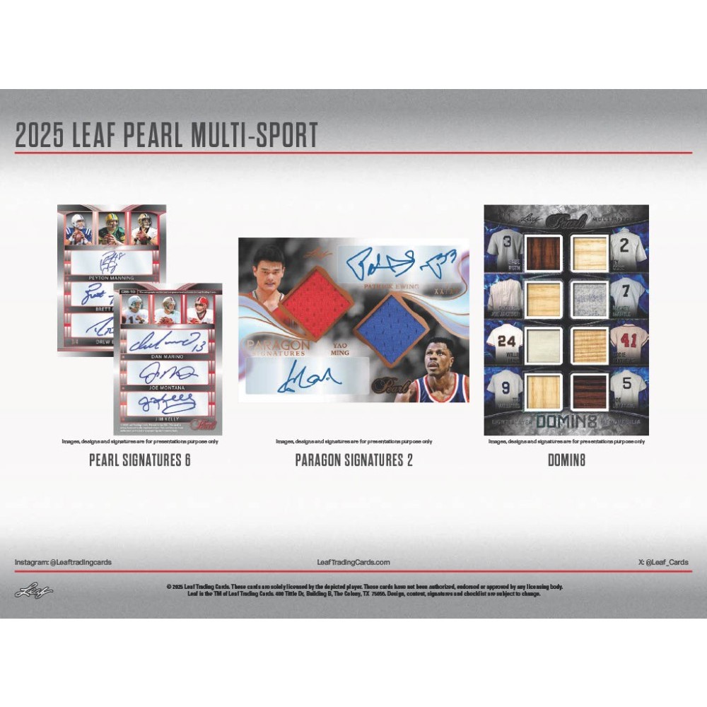 2025 Leaf Pearl Multi-Sport Hobby Box | Steel City Collectibles