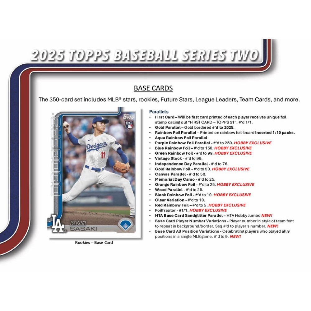 2025 Topps Series 2 Baseball Hobby Jumbo Box | Steel City