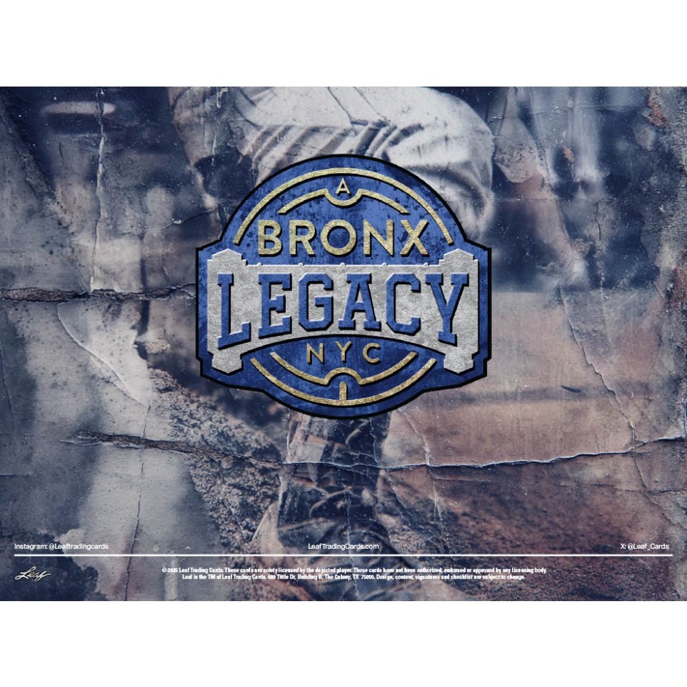 2025 Leaf A Bronx Legacy Baseball Hobby Box | Steel City Collectibles